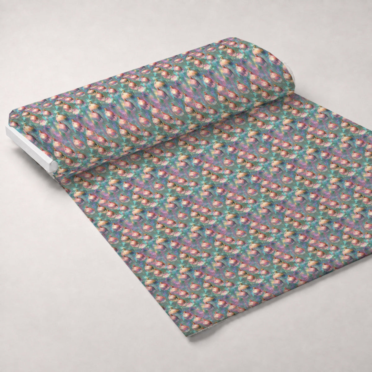 Opalescent Baubles Pattern 13 Fleece Fabric — fleece fabric unrolled bolt preview (mv-fleece-v1:bolt)
