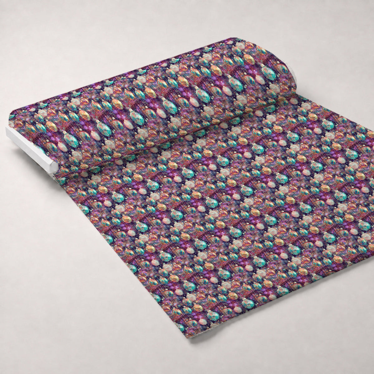 Opalescent Baubles Pattern 14 Fleece Fabric — fleece fabric unrolled bolt preview (mv-fleece-v1:bolt)