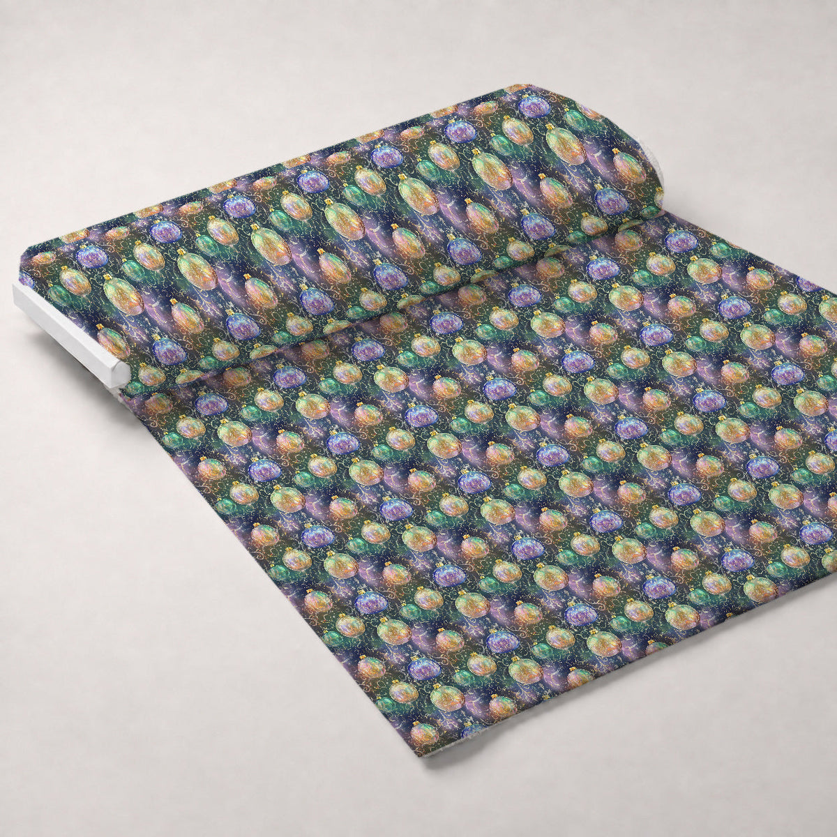 Opalescent Baubles Pattern 16 Fleece Fabric — fleece fabric unrolled bolt preview (mv-fleece-v1:bolt)