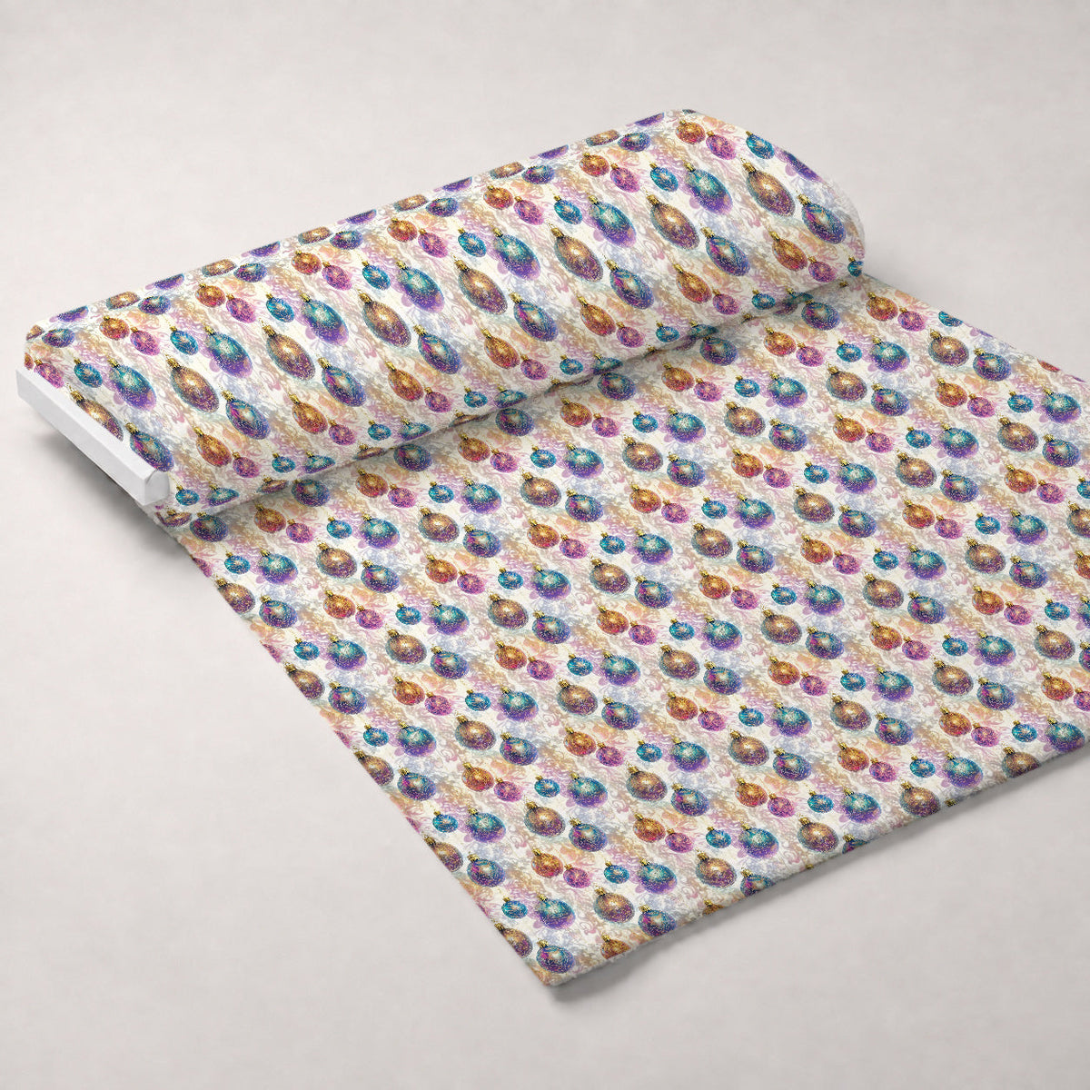 Opalescent Baubles Pattern 17 Fleece Fabric — fleece fabric unrolled bolt preview (mv-fleece-v1:bolt)