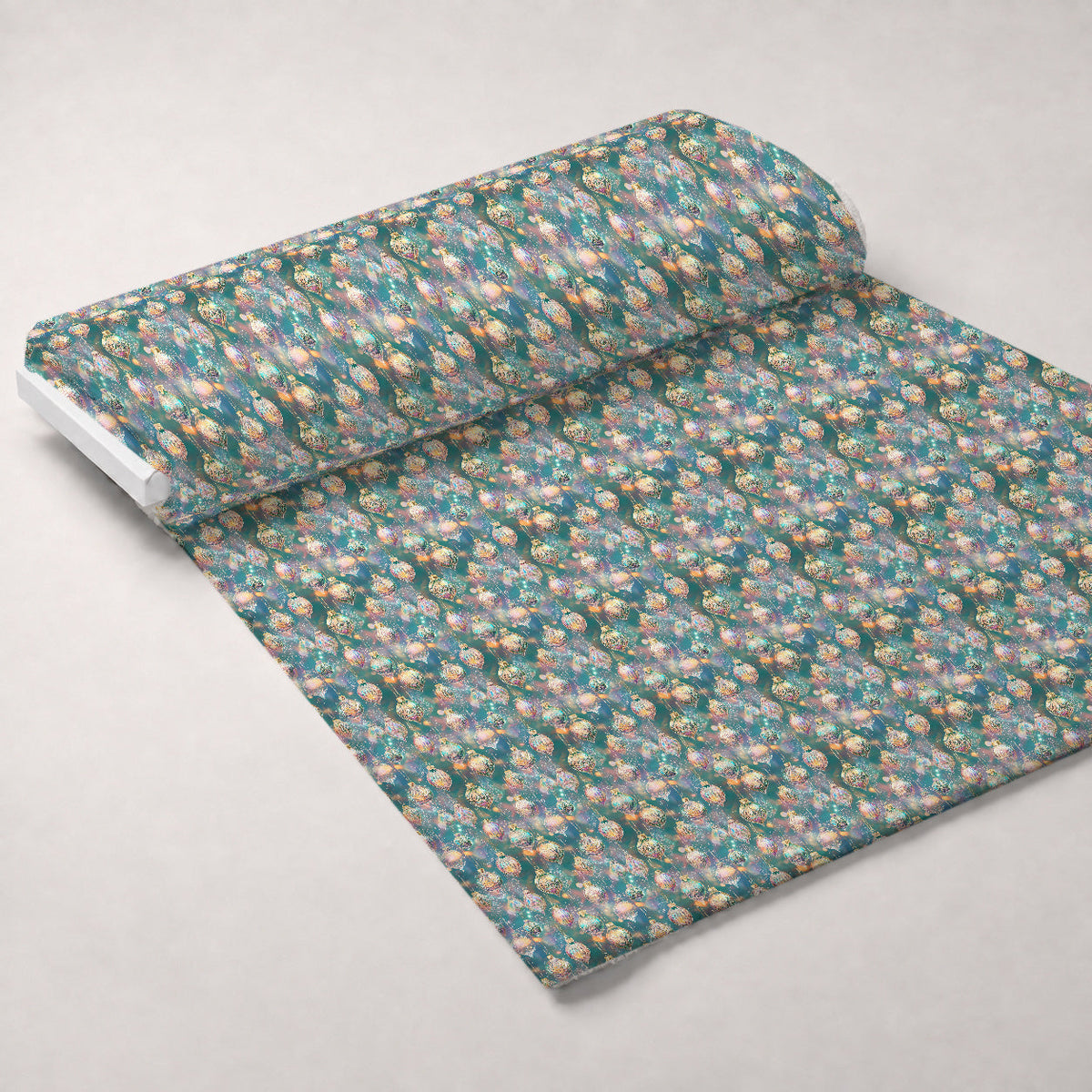 Opalescent Baubles Pattern 2 Fleece Fabric — fleece fabric unrolled bolt preview (mv-fleece-v1:bolt)