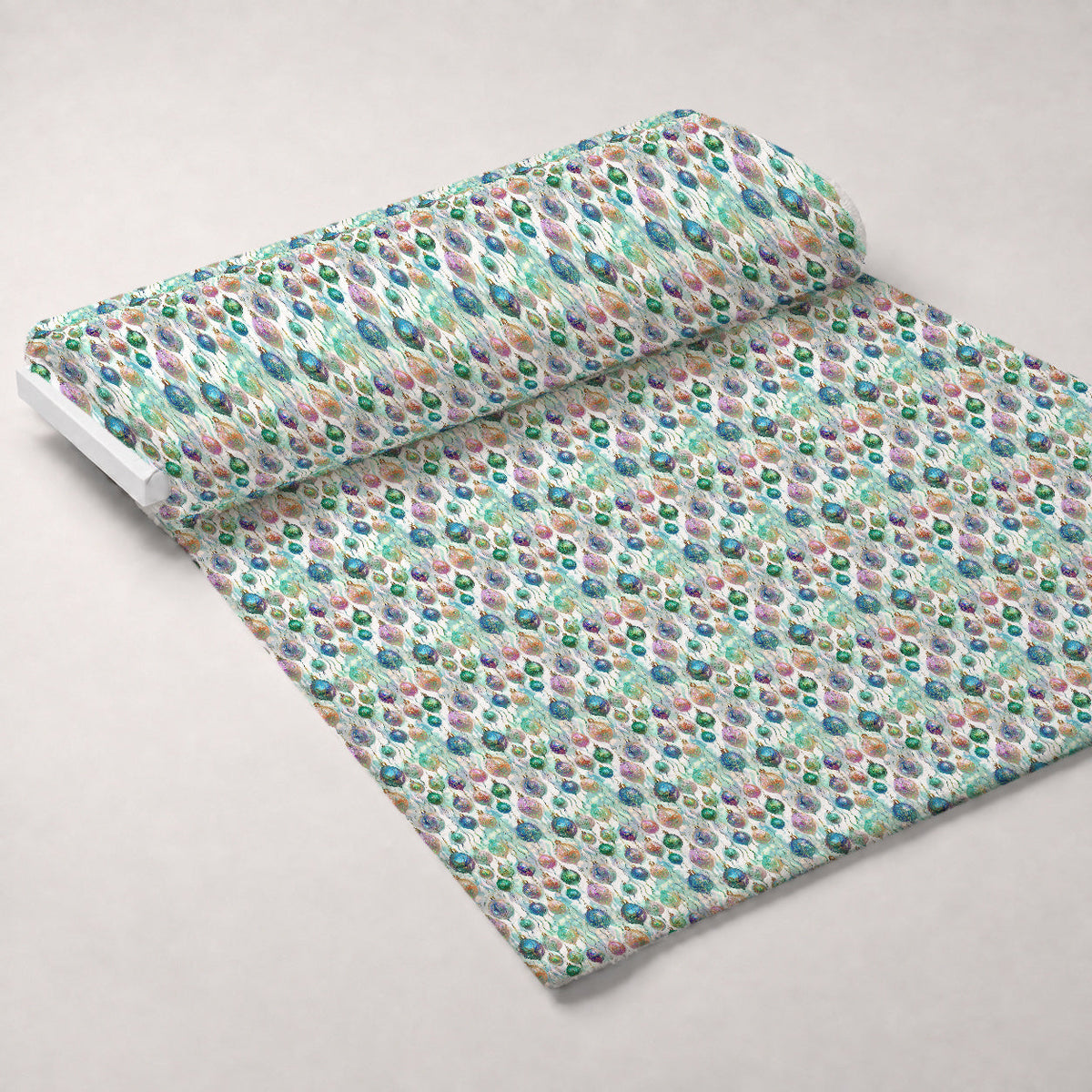 Opalescent Baubles Pattern 6 Fleece Fabric — fleece fabric unrolled bolt preview (mv-fleece-v1:bolt)