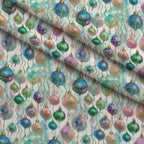 Opalescent Baubles Pattern 6 Fleece Fabric — fleece fabric folded close-up preview (mv-fleece-v1:lying)