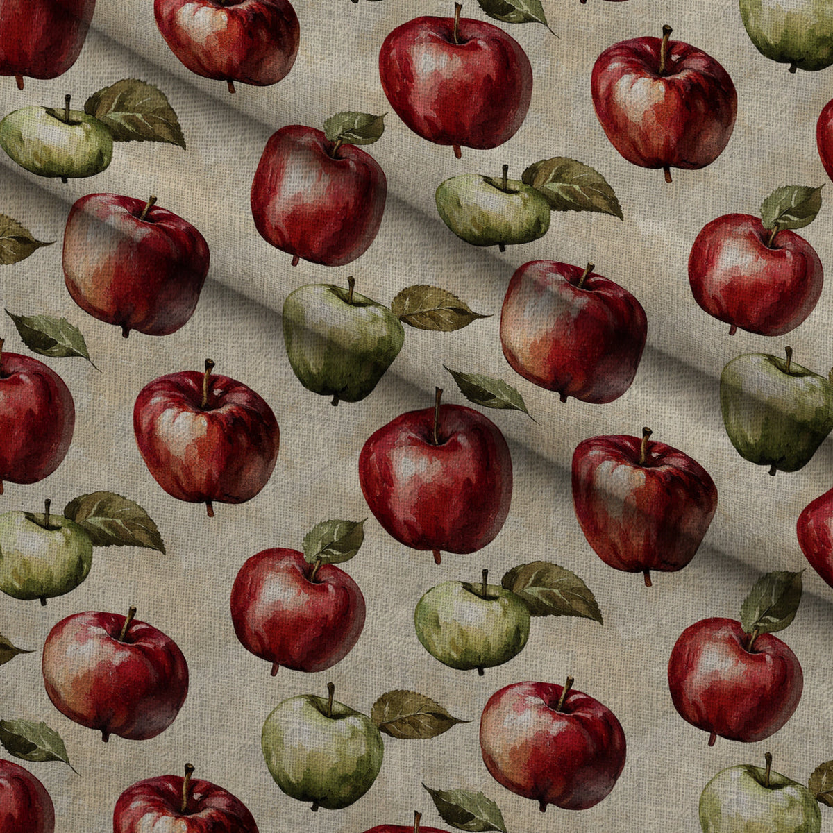 Orchard Hearth Pattern 1 Fleece Fabric — fleece fabric folded close-up preview (mv-fleece-v1:lying)