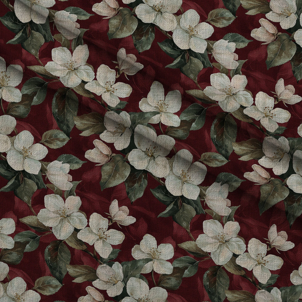 Orchard Hearth Pattern 5 Fleece Fabric — fleece fabric folded close-up preview (mv-fleece-v1:lying)