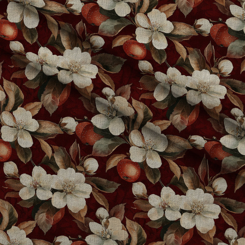 Orchard Hearth Pattern 6 Fleece Fabric — fleece fabric folded close-up preview (mv-fleece-v1:lying)