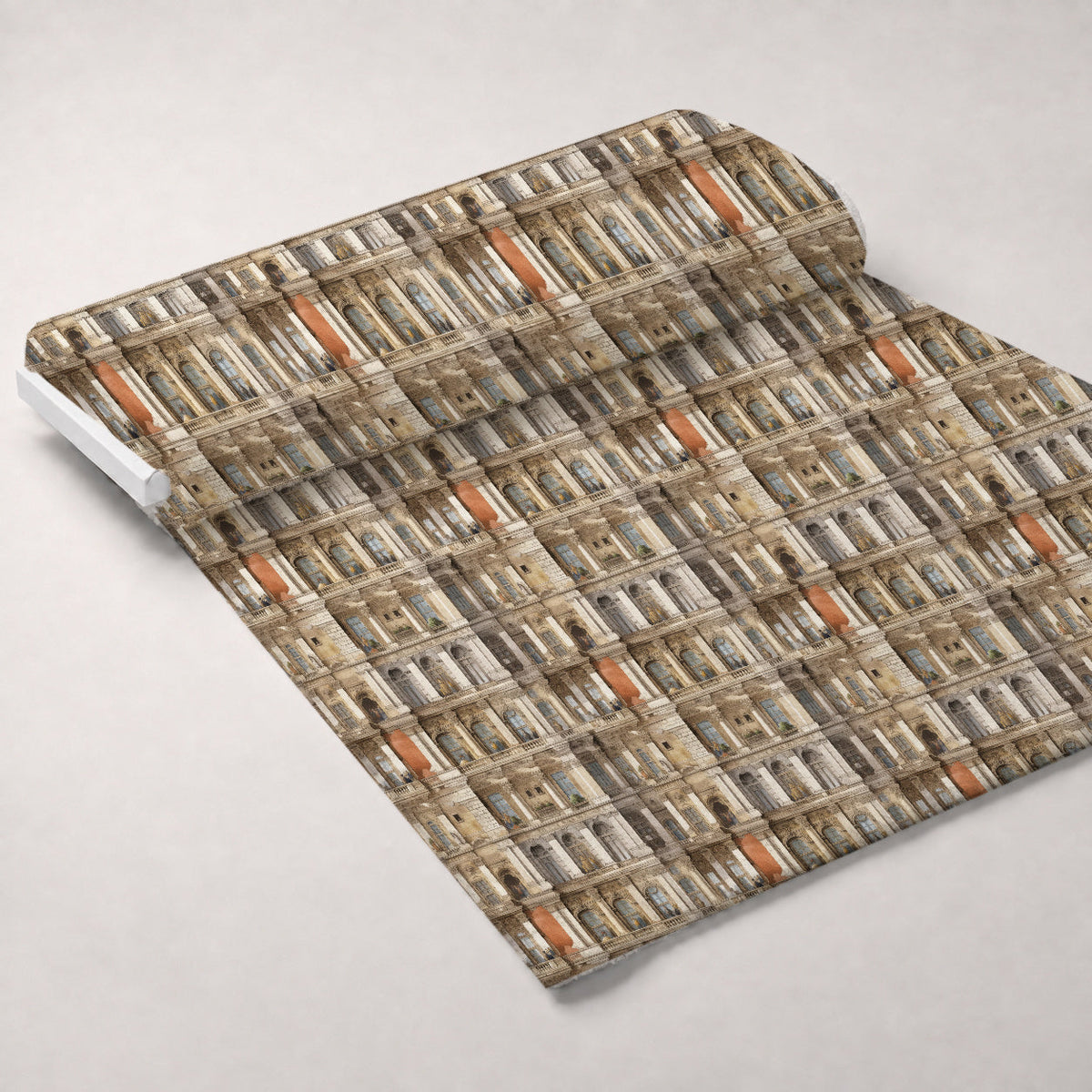 Ornate Balconies Pattern 1 Fleece Fabric — fleece fabric unrolled bolt preview (mv-fleece-v1:bolt)