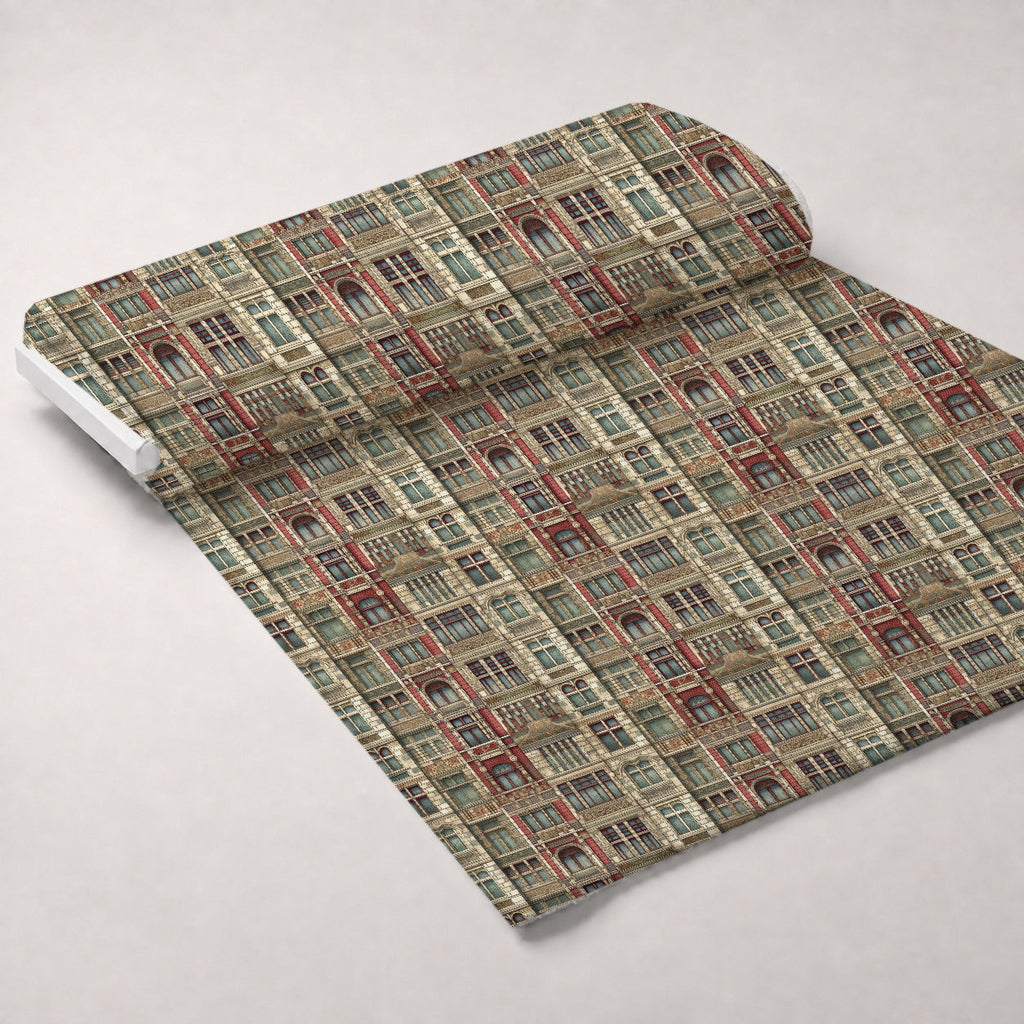 Ornate Balconies Pattern 10 Fleece Fabric — fleece fabric unrolled bolt preview (mv-fleece-v1:bolt)