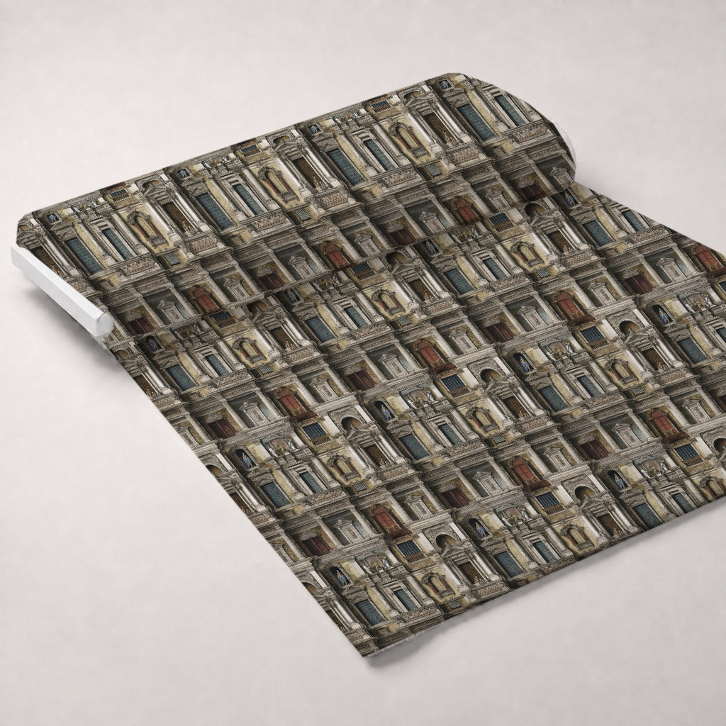 Ornate Balconies Pattern 3 Fleece Fabric — fleece fabric unrolled bolt preview (mv-fleece-v1:bolt)