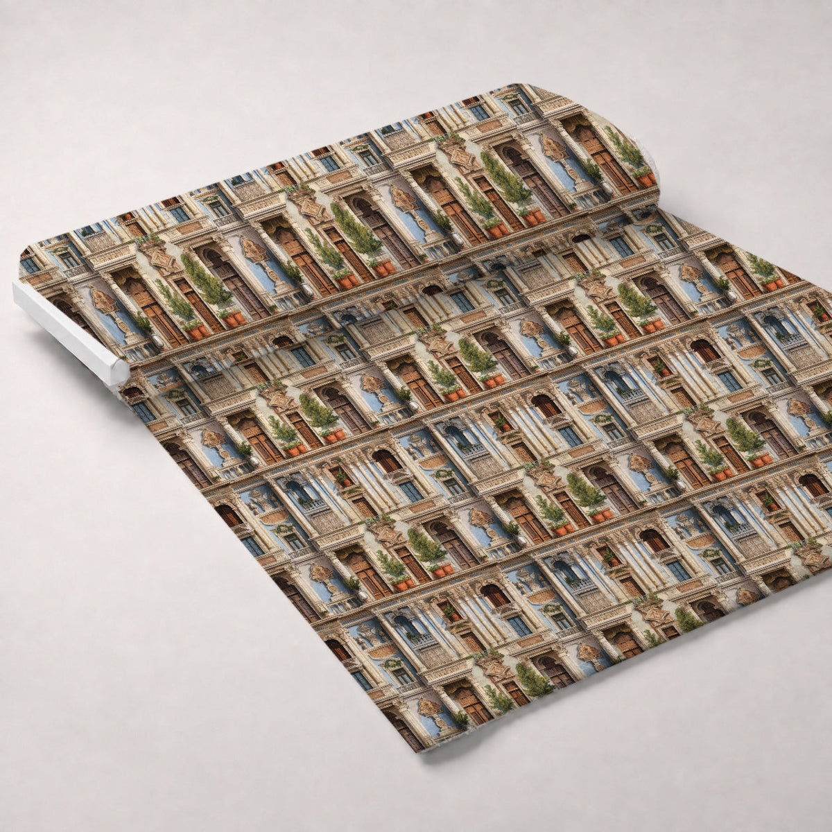 Ornate Balconies Pattern 6 Fleece Fabric — fleece fabric unrolled bolt preview (mv-fleece-v1:bolt)