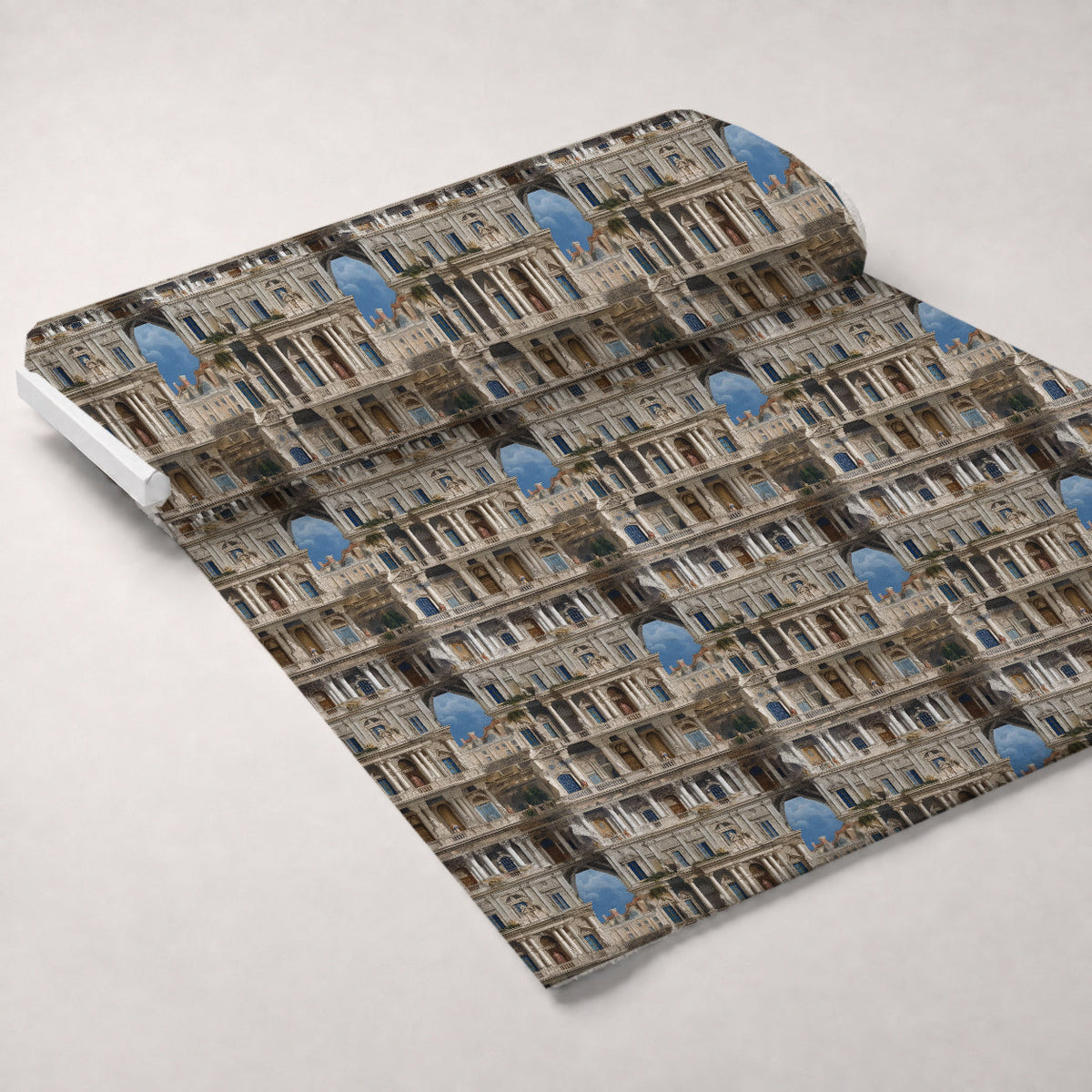 Ornate Balconies Pattern 7 Fleece Fabric — fleece fabric unrolled bolt preview (mv-fleece-v1:bolt)