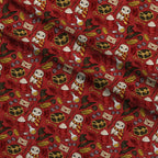 Owl Post Academy Pattern 18 Fleece Fabric — fleece fabric folded close-up preview (mv-fleece-v1:lying)