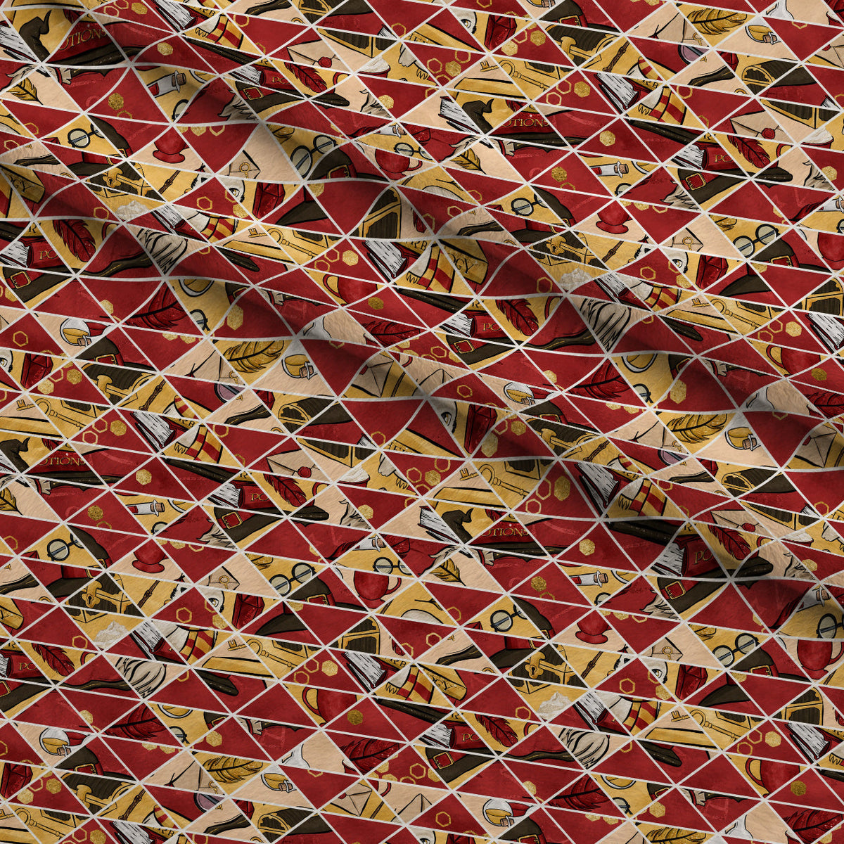 Owl Post Academy Pattern 19 Fleece Fabric — fleece fabric folded close-up preview (mv-fleece-v1:lying)