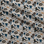 Owl Post Academy Pattern 43 Fleece Fabric — fleece fabric folded close-up preview (mv-fleece-v1:lying)