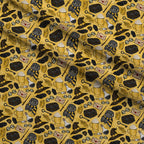 Owl Post Academy Pattern 5 Fleece Fabric — fleece fabric folded close-up preview (mv-fleece-v1:lying)
