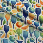 Paddle Party Pattern 10 Fleece Fabric — fleece fabric folded close-up preview (mv-fleece-v1:lying)