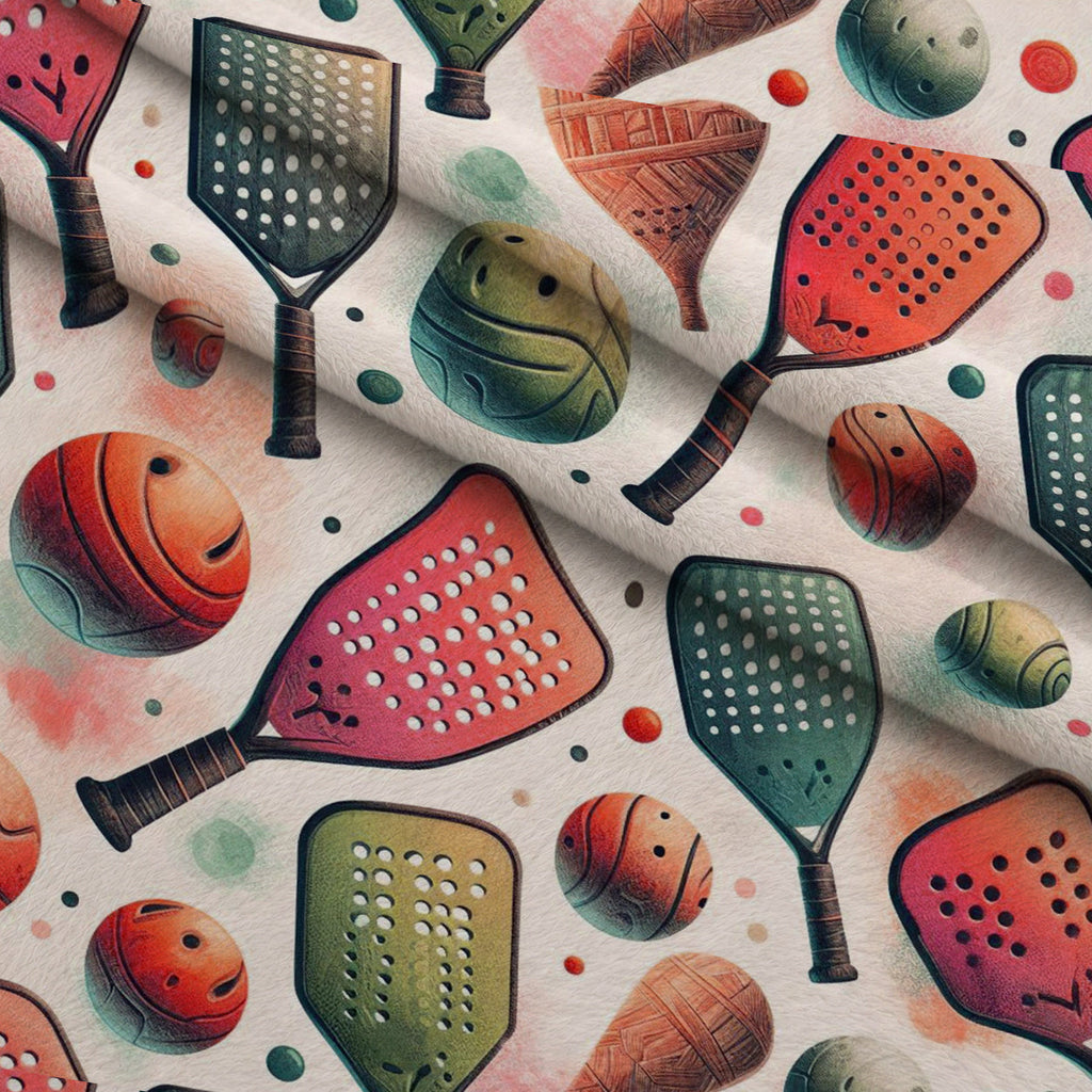 Paddle Party Pattern 2 Fleece Fabric — fleece fabric folded close-up preview (mv-fleece-v1:lying)
