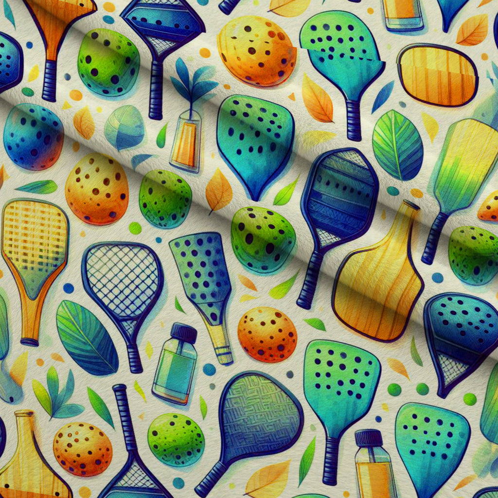 Paddle Party Pattern 9 Fleece Fabric — fleece fabric folded close-up preview (mv-fleece-v1:lying)