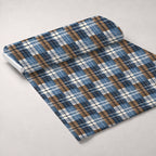 Painted Denim Plaid Pattern 6 Fleece Fabric — fleece fabric unrolled bolt preview (mv-fleece-v1:bolt)