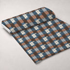 Painted Denim Plaid Pattern 7 Fleece Fabric — fleece fabric unrolled bolt preview (mv-fleece-v1:bolt)