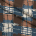 Painted Denim Plaid Pattern 7 Fleece Fabric — fleece fabric folded close-up preview (mv-fleece-v1:lying)