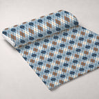 Painted Denim Plaid Pattern 9 Fleece Fabric — fleece fabric unrolled bolt preview (mv-fleece-v1:bolt)