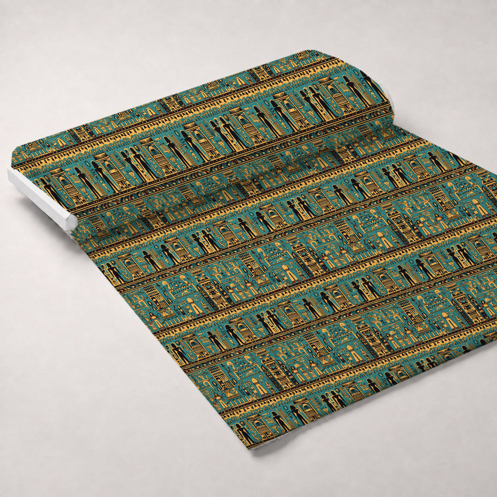 Painted Geometry Pattern 49 Fleece Fabric — fleece fabric unrolled bolt preview (mv-fleece-v1:bolt)