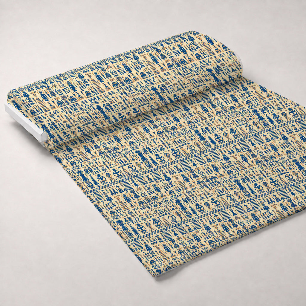 Painted Geometry Pattern 57 Fleece Fabric — fleece fabric unrolled bolt preview (mv-fleece-v1:bolt)