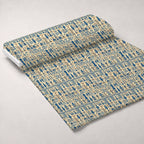 Painted Geometry Pattern 57 Fleece Fabric — fleece fabric unrolled bolt preview (mv-fleece-v1:bolt)