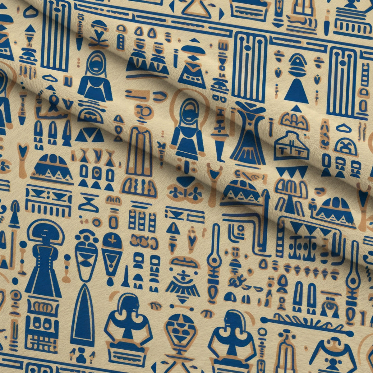 Painted Geometry Pattern 57 Fleece Fabric — fleece fabric folded close-up preview (mv-fleece-v1:lying)