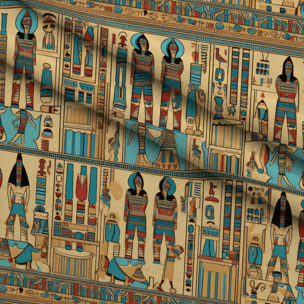 Painted Geometry Pattern 59 Fleece Fabric — fleece fabric folded close-up preview (mv-fleece-v1:lying)