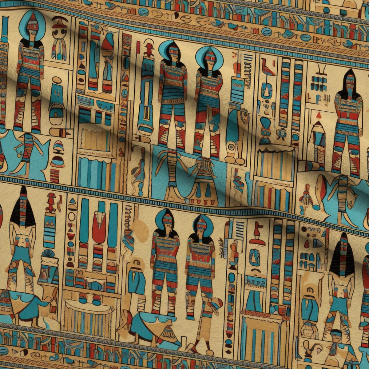 Painted Geometry Pattern 59 Fleece Fabric — fleece fabric folded close-up preview (mv-fleece-v1:lying)