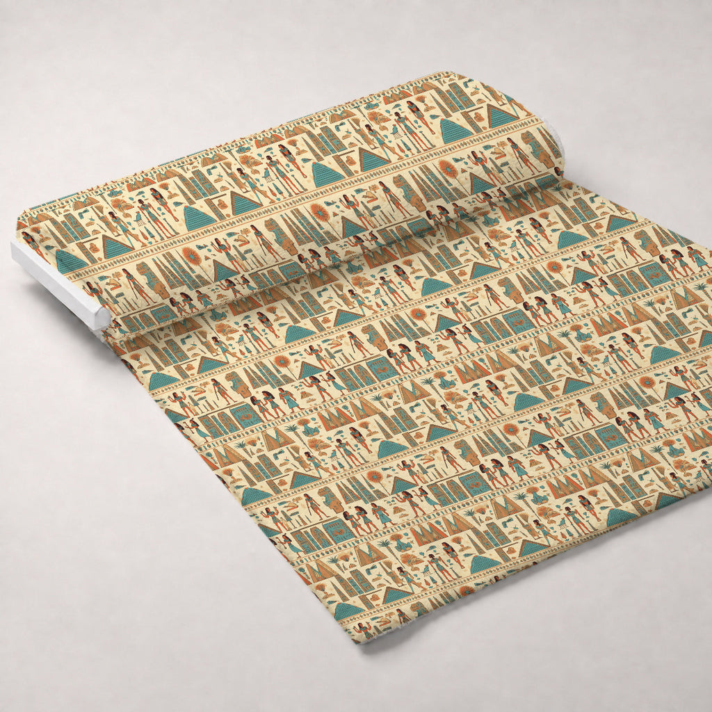 Painted Geometry Pattern 64 Fleece Fabric — fleece fabric unrolled bolt preview (mv-fleece-v1:bolt)