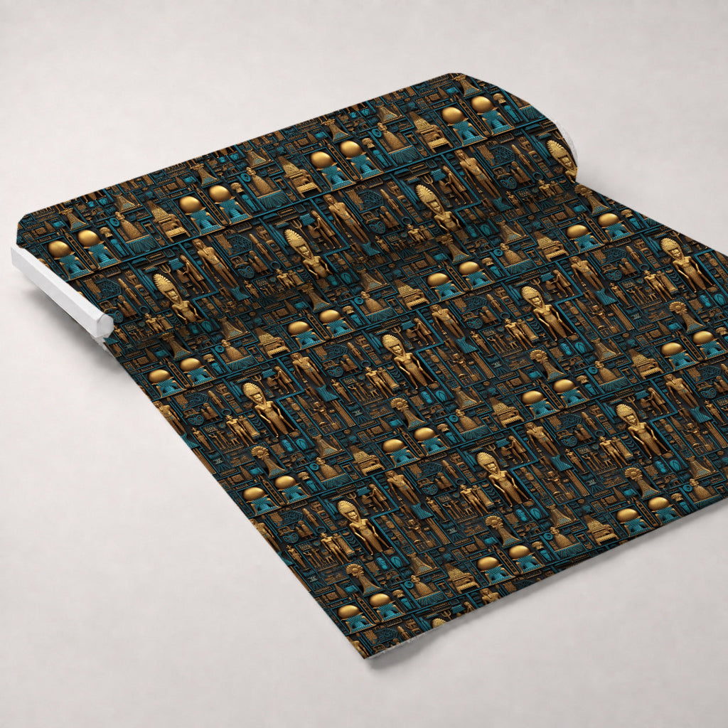 Painted Geometry Pattern 73 Fleece Fabric — fleece fabric unrolled bolt preview (mv-fleece-v1:bolt)