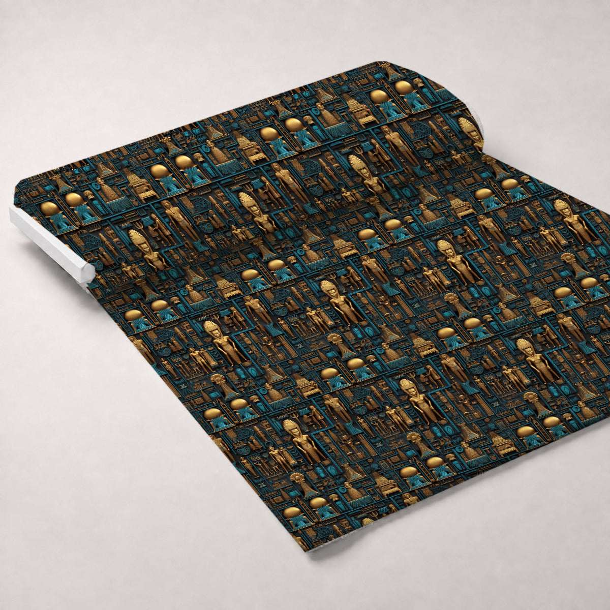 Painted Geometry Pattern 73 Fleece Fabric — fleece fabric unrolled bolt preview (mv-fleece-v1:bolt)
