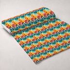 Painted Hexies Pattern 5 Fleece Fabric — fleece fabric unrolled bolt preview (mv-fleece-v1:bolt)
