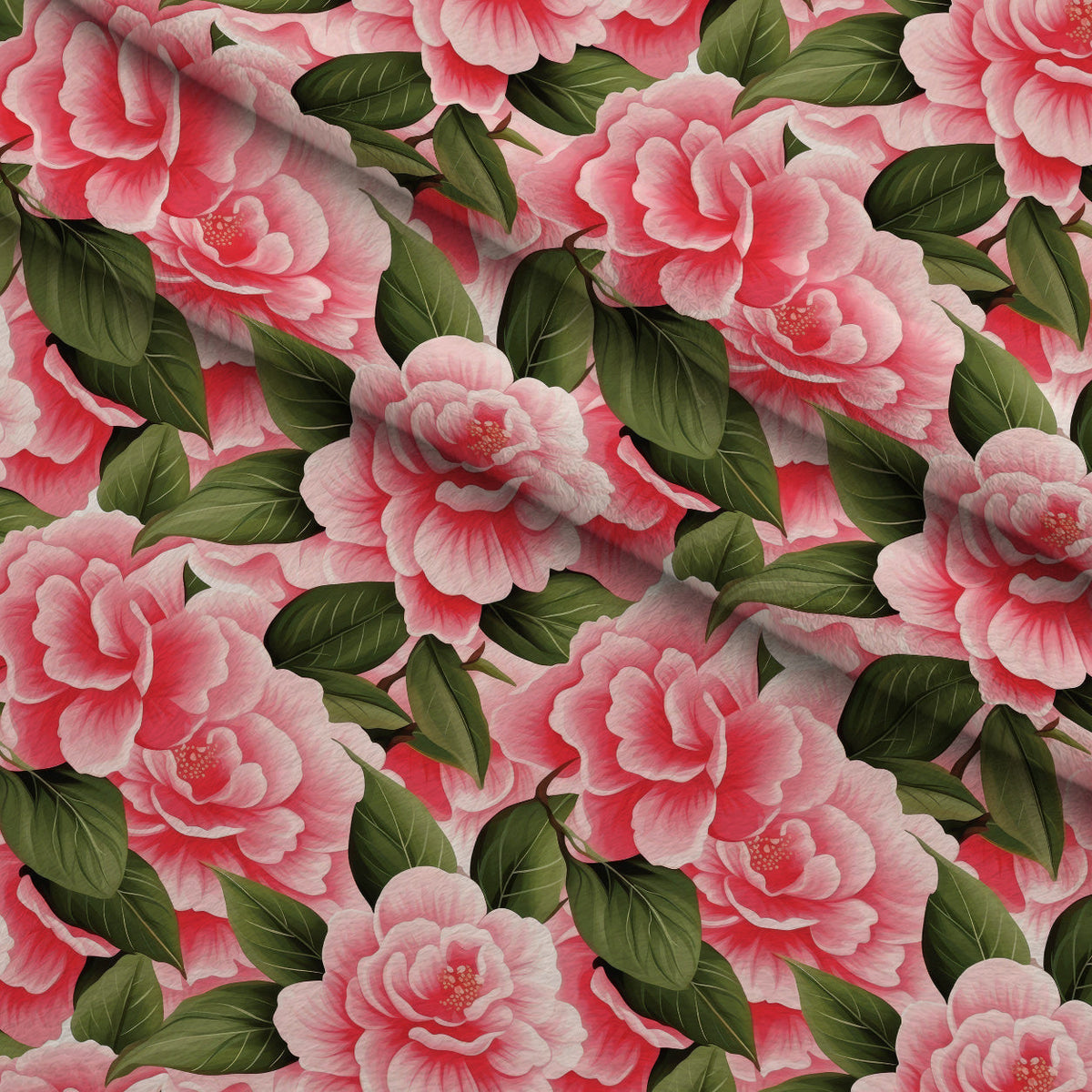 Painted Peonies Pattern 6 Fleece Fabric — fleece fabric folded close-up preview (mv-fleece-v1:lying)