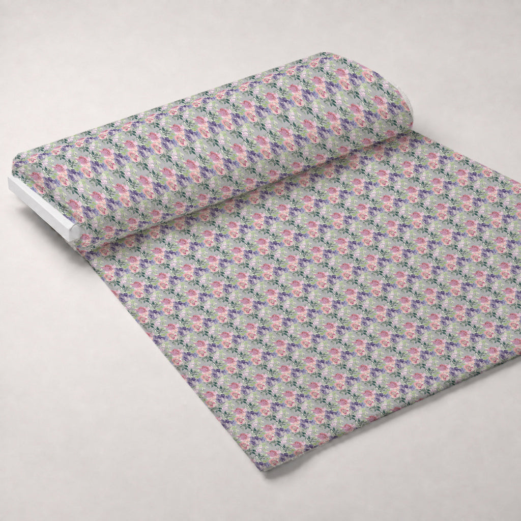 Painted Petal Garden Pattern 1 Fleece Fabric — fleece fabric unrolled bolt preview (mv-fleece-v1:bolt)
