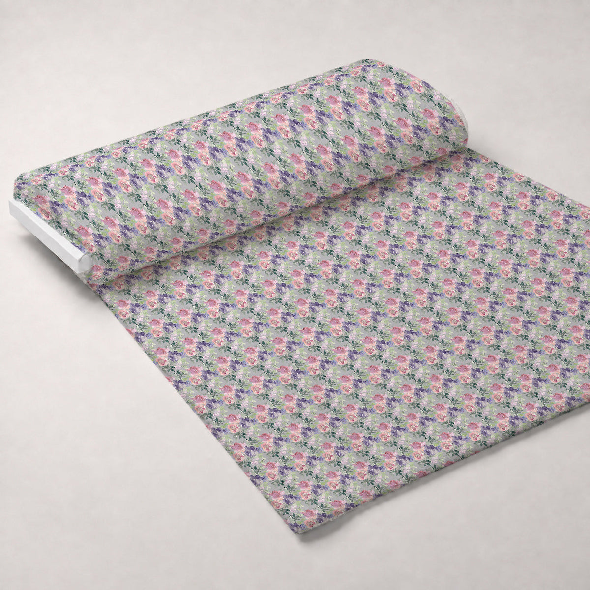 Painted Petal Garden Pattern 1 Fleece Fabric — fleece fabric unrolled bolt preview (mv-fleece-v1:bolt)
