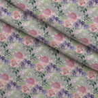 Painted Petal Garden Pattern 1 Fleece Fabric — fleece fabric folded close-up preview (mv-fleece-v1:lying)
