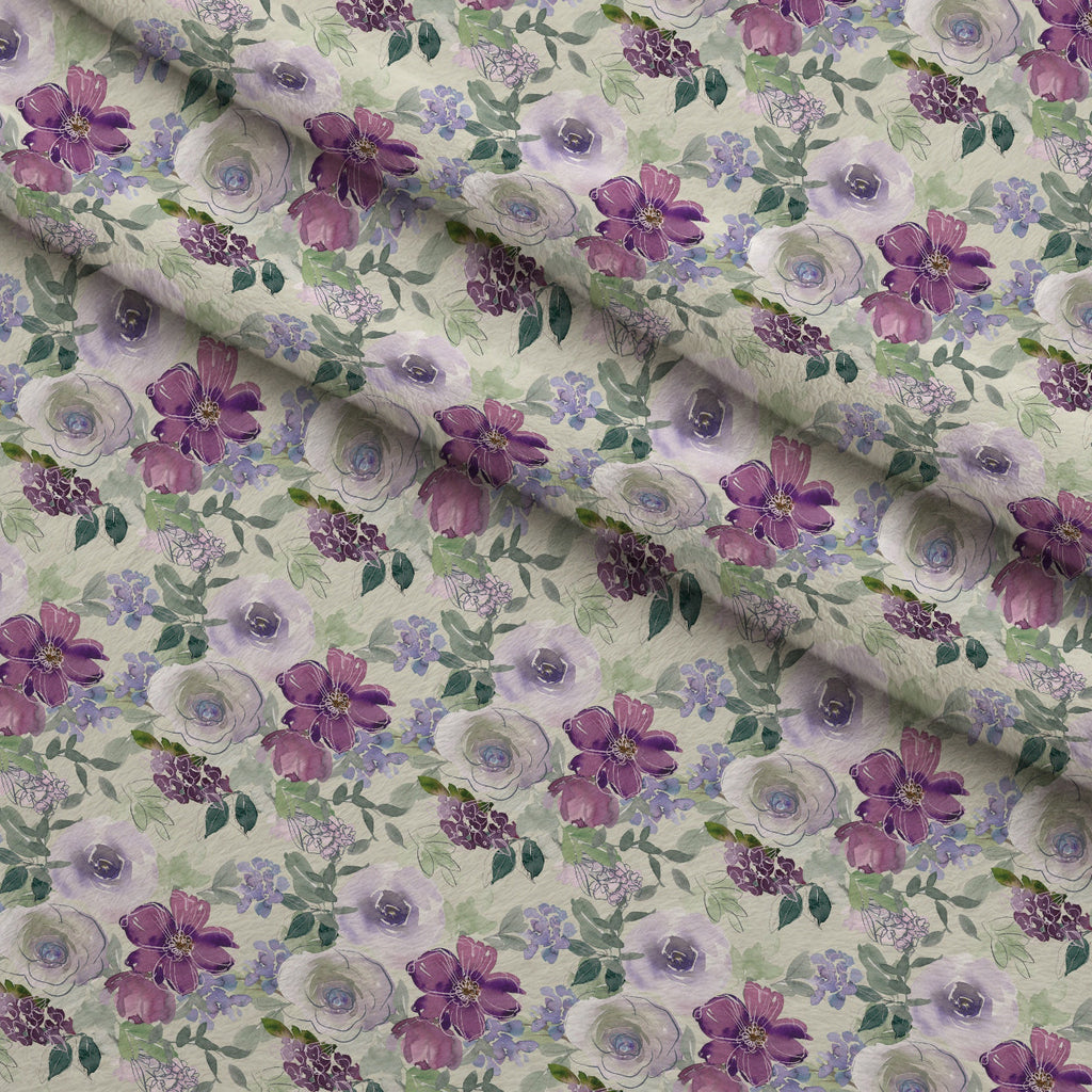 Painted Petal Garden Pattern 2 Fleece Fabric — fleece fabric folded close-up preview (mv-fleece-v1:lying)