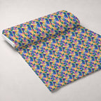 Painted Petals Pattern 12 Fleece Fabric — fleece fabric unrolled bolt preview (mv-fleece-v1:bolt)