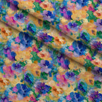 Painted Petals Pattern 12 Fleece Fabric — fleece fabric folded close-up preview (mv-fleece-v1:lying)