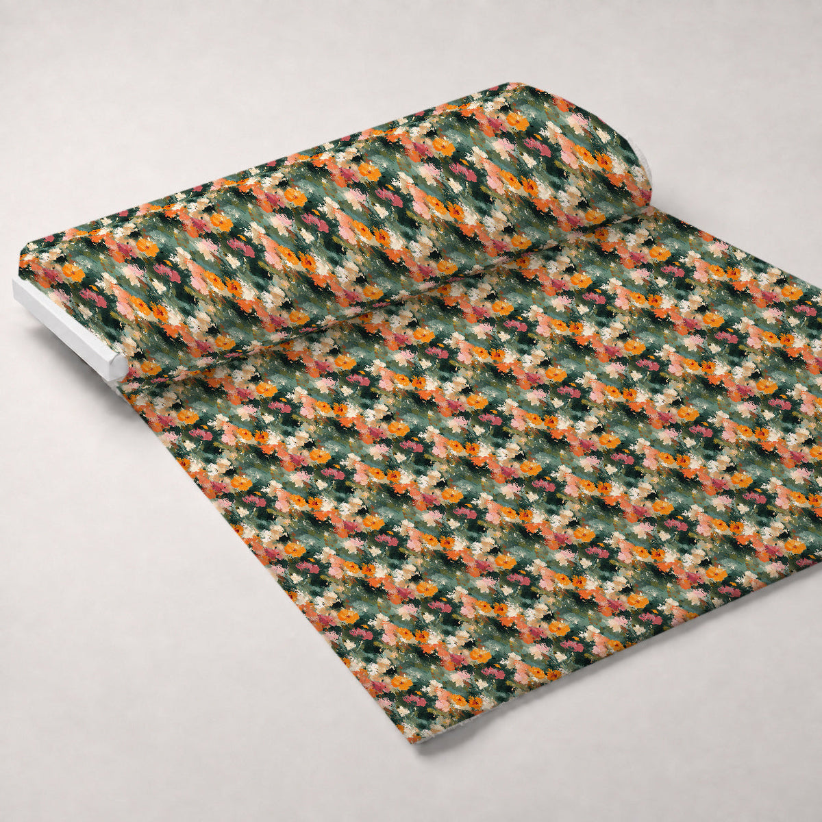 Painted Petals Pattern 15 Fleece Fabric — fleece fabric unrolled bolt preview (mv-fleece-v1:bolt)