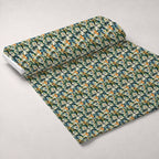 Painted Petals Pattern 6 Fleece Fabric — fleece fabric unrolled bolt preview (mv-fleece-v1:bolt)