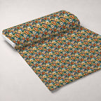 Painted Petals Pattern 9 Fleece Fabric — fleece fabric unrolled bolt preview (mv-fleece-v1:bolt)