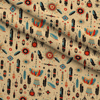 Painted Plains Pattern 10 Fleece Fabric — fleece fabric folded close-up preview (mv-fleece-v1:lying)