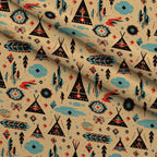 Painted Plains Pattern 2 Fleece Fabric — fleece fabric folded close-up preview (mv-fleece-v1:lying)