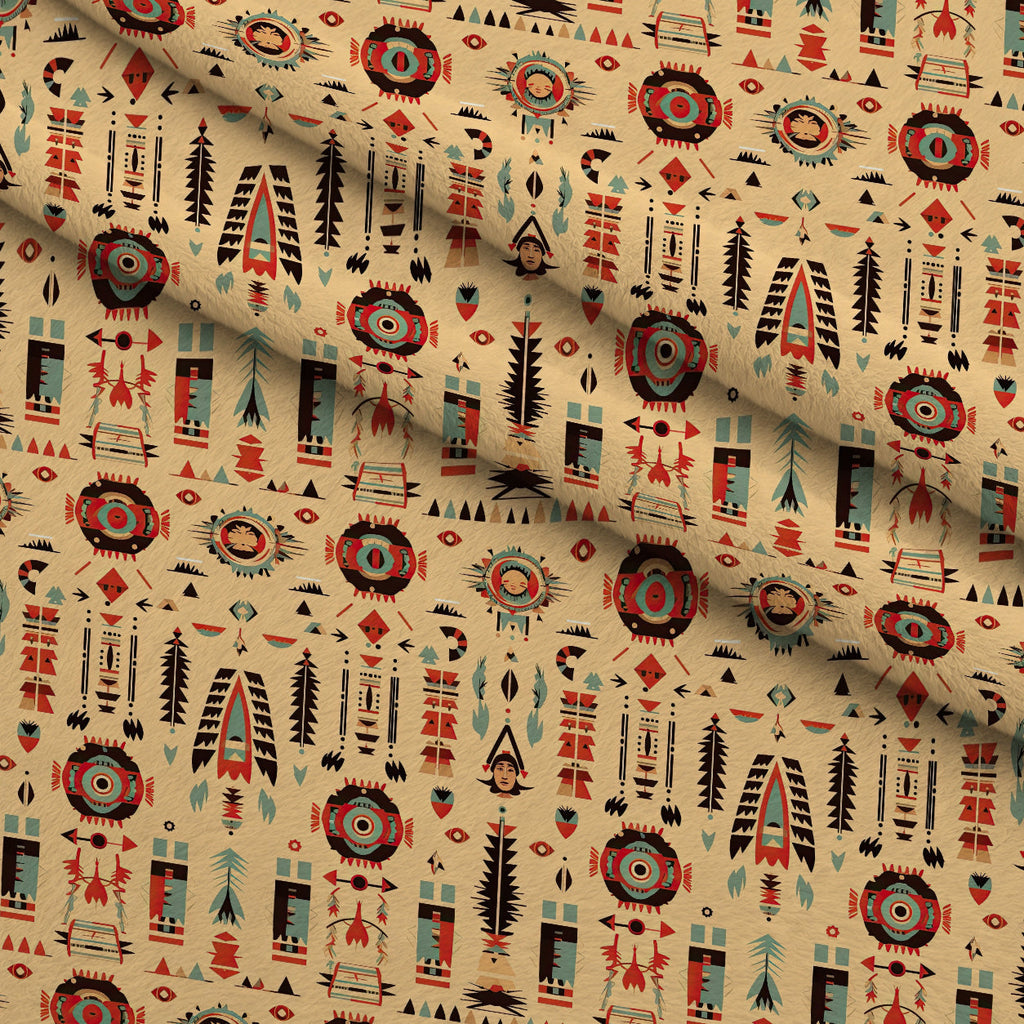 Painted Plains Pattern 3 Fleece Fabric — fleece fabric folded close-up preview (mv-fleece-v1:lying)