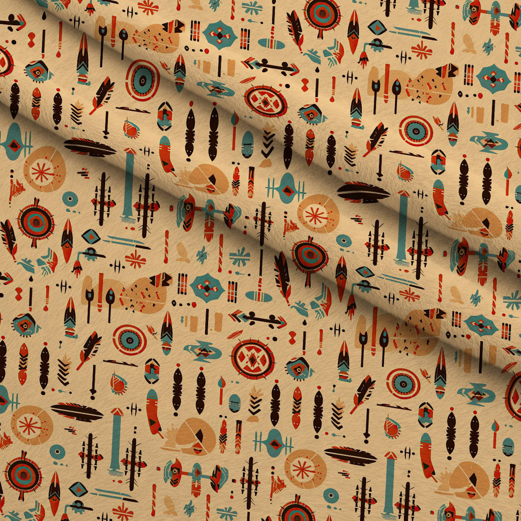 Painted Plains Pattern 4 Fleece Fabric — fleece fabric folded close-up preview (mv-fleece-v1:lying)